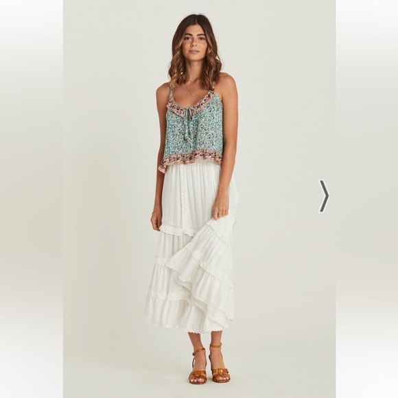 NWT Arnhem Lover Midi Skirt in White Shell size Australian 10 or Medium - Picture 4 of 8